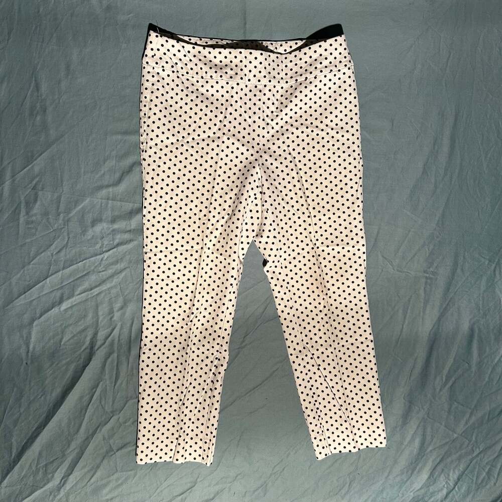 Chico's Brigitte So Slimming Polka Dot Crop Pants Sz 0